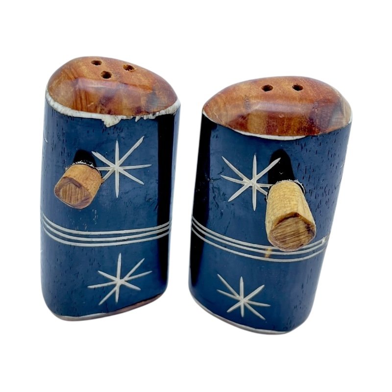 African Handmade Ebony Starburst Bone Shakers