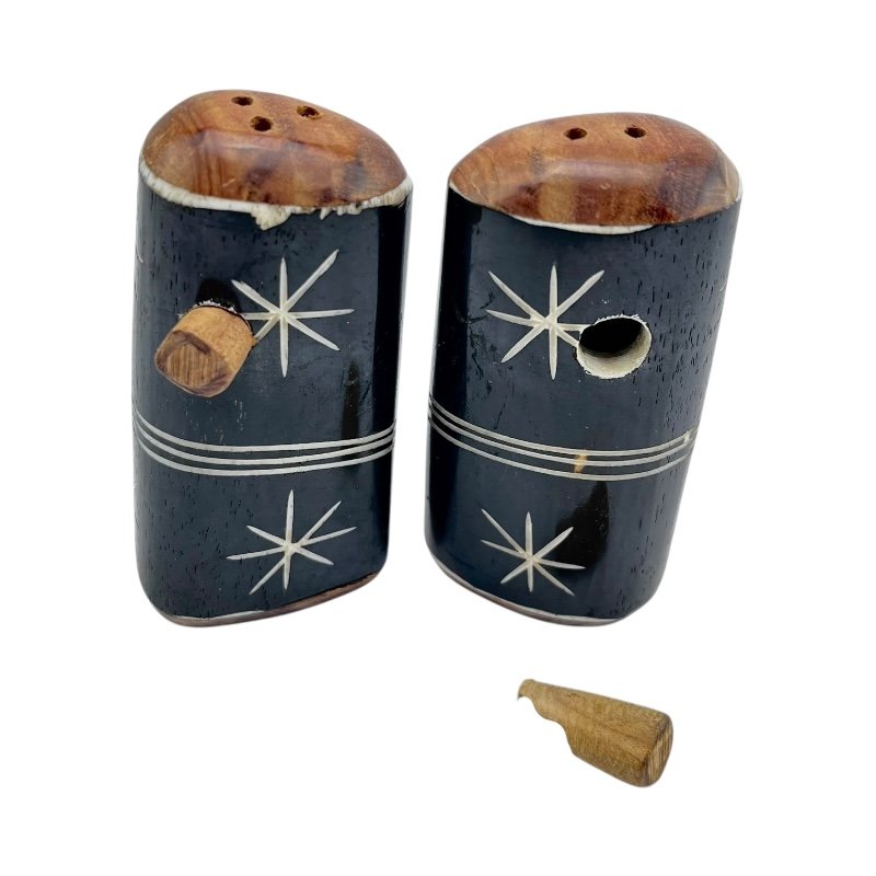 African Handmade Ebony Starburst Bone Shakers
