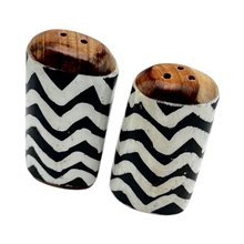 Batik Wave Bone Salt Pepper Shakers