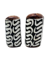 African Handmade Ebony Flow Batik Bone Shakers