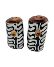 African Handcarved Batik Bone Ebony Flow Shakers