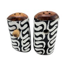 African Handcarved Batik Bone Ebony Flow Shakers