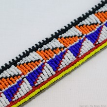 Maasai Bead Leather Bracelet Cuff 412-40