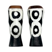 African Handmade Mini Wild Orbit Salt Pepper Shakers