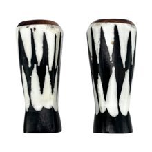 African Handmade Mini Jagged Wave Batik Bone Shakers