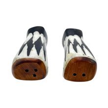 Mini Jagged Wave Batik Bone African Salt Shakers