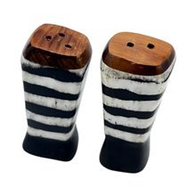 Mini Horizon Stripe African Handmade Bone Shakers