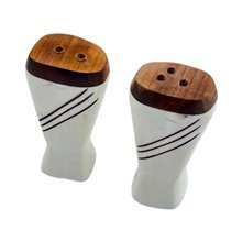 African Handmade Mini Crimson Slash Bone Shakers