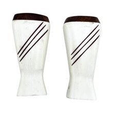 Handmade African Bone Mini Crimson Slash Shakers