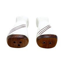 Mini Crimson Slash Handmade Bone Salt and Pepper Shakers