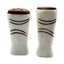 Mini Eclipse Arc Bone Salt and Pepper Shakers