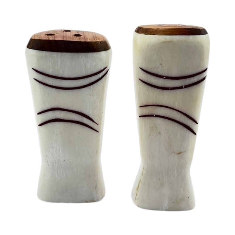Mini Eclipse Arc Bone Salt and Pepper Shakers