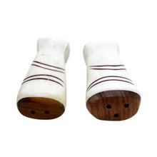 African Mini Eclipse Arc Bone Salt Shakers