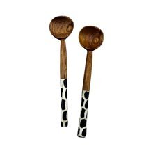 Savanna Spot Batik Bone Olive Wood Spoon