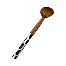 African Handmade Savanna Spot Batik Bone Spoon