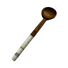 Handmade African Etched Horizon Bone Olive Wood Spoon