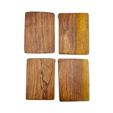 Mchoro Edge African Olive Wood Coaster Set
