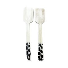 Handmade African Savanna Duo Batik Bone Servers