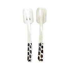 African Handmade Savanna Duo Batik Bone Servers