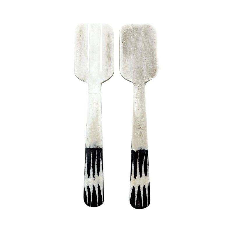 Brushstroke Duo Batik Bone Servers