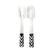 Arrowline Duo Handcarved Batik Bone Servers