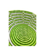 Bright Green Rwanda Woven Sisal Basket