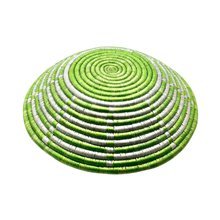 Handwoven Lime Green Rwandan Sisal Basket