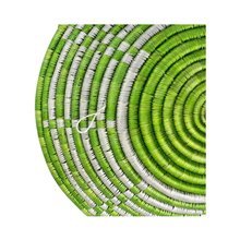 Light Green Verdant Glow Rwandan Woven Sisal Basket