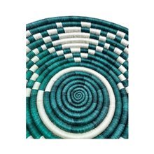 Handmade Rwandan Jade Radiance Sisal Basket