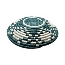 Rwanda Handwoven Jade Radiance Sisal Basket