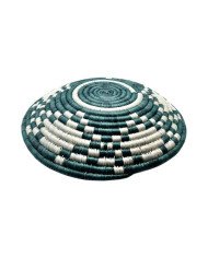Rwanda Handwoven Jade Radiance Sisal Basket