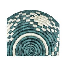 Rwandan Jade Radiance Woven Sisal Basket