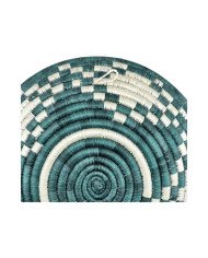 Rwandan Jade Radiance Woven Sisal Basket