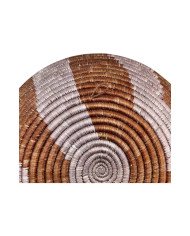 Rwanda Sunset Stripes Sisal Basket