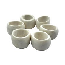 Kenya Handcarved Cow Bone Amani Napkin Rings