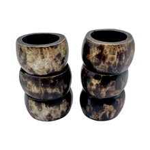 African Handmade Kahawa Bone Napkin Rings