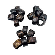 African Handcarved Cow Bone Kahawa Napkin Rings