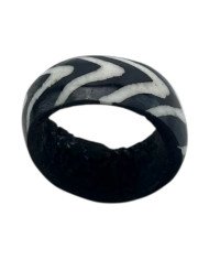 Handcarved African Mshale Batik Cow Bone Napkin Rings