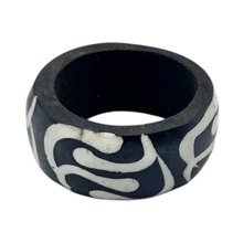 Mto Handcarved Batik Bone Napkin Rings