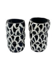 African Handmade Mzani Batik Bone Napkin Rings