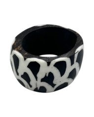 Mzani Batik Cow Bone African Napkin Rings