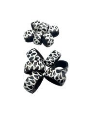 African Mzani Batik Cow Bone Napkin Rings