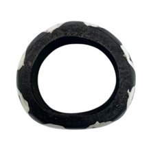 Handcarved Mawimbi Batik Bone Napkin Rings