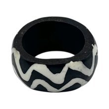 Mawimbi African Handcarved Batik Bone Napkin Rings