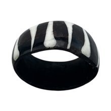 Msingi Stripe African Handmade Batik Bone Napkin Rings
