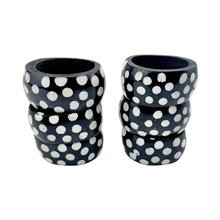 Furaha Dot Batik Bone Napkin Rings