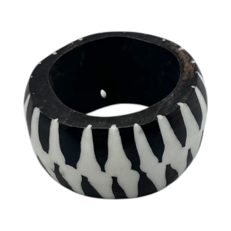 Handmade African Kupinga Batik Cow Bone Napkin Rings