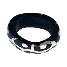 Twiga Dot Batik Cow Bone Napkin Rings