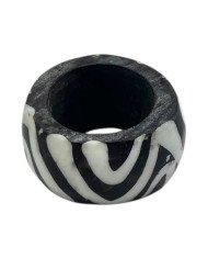 Handcarved African Mwendo Batik Cow Bone Napkin Rings