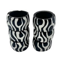African Handmade Mzani Batik Bone Napkin Rings
